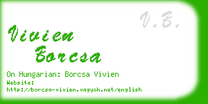 vivien borcsa business card